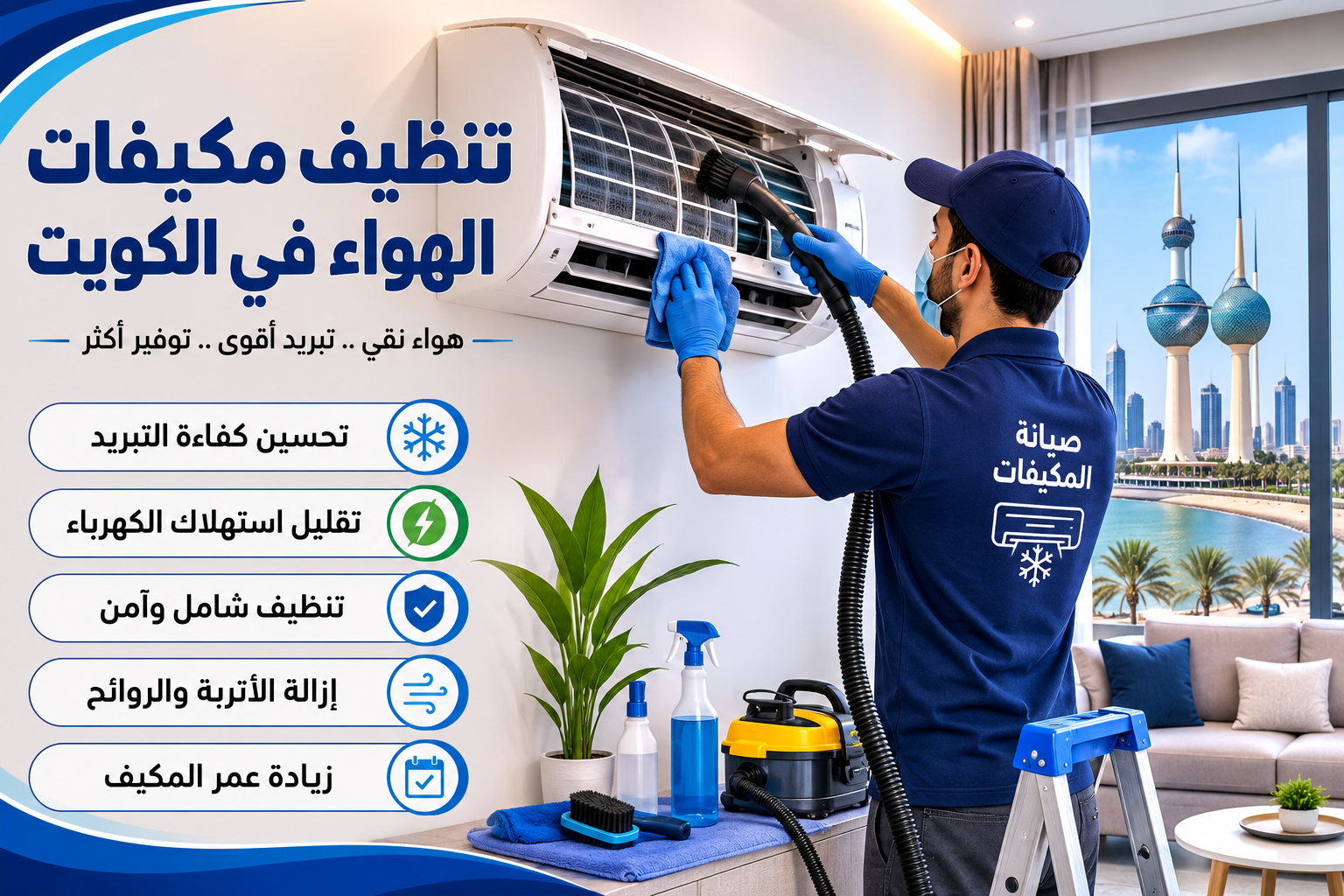 دليل شامل لتنظيف مكيفات الهواء في الكويت