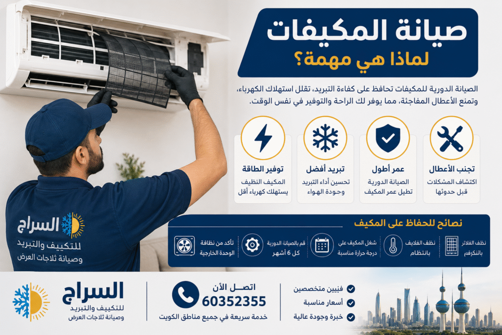 air-conditioner-maintenance-kuwait-alsiraj-2-1024x683 أهمية صيانة مكيفات VRF في الكويت وتحسين كفاءة التبريد